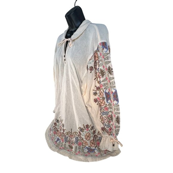 Free People Poetry in Motion shirtdress needle point oversized XS fitting L - Picture 1 of 9